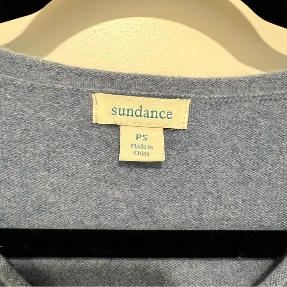 SUNDANCE Women’s Beloved Pullover V-Neck Sweater 100% Cashmere Size SP in Blue - Picture 9 of 13